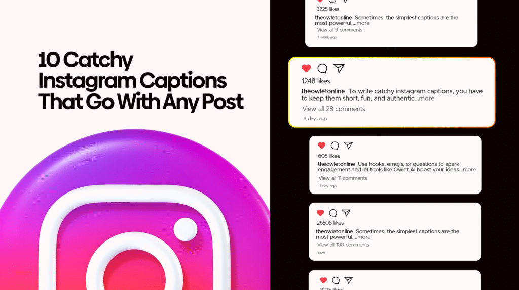 catchy instagram caption