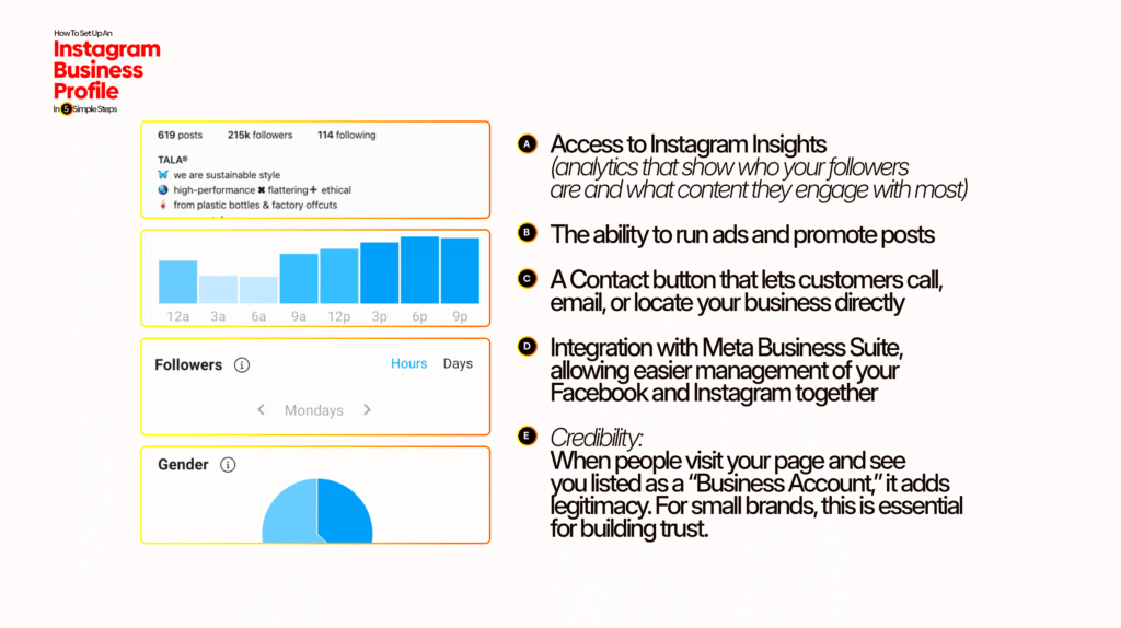 Instagram business profile